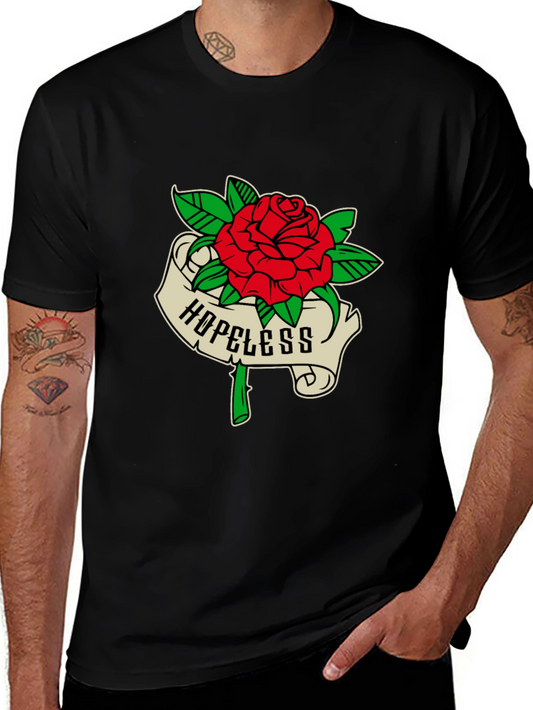 Hopeless Rose Graphic Tee - Black Casual Shirt