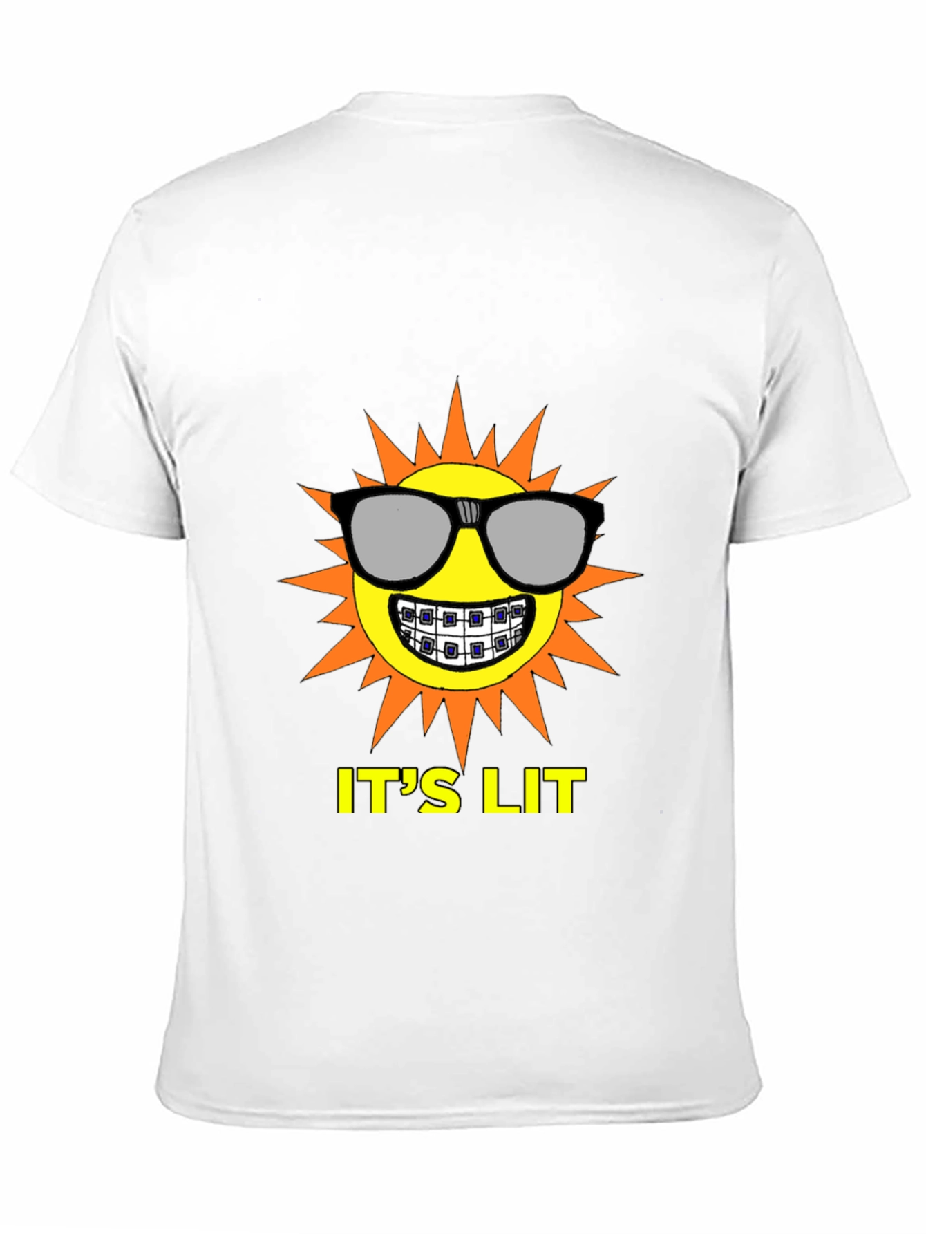 Its Lit Sun Graphic Tee - Black Cotton T-Shirt