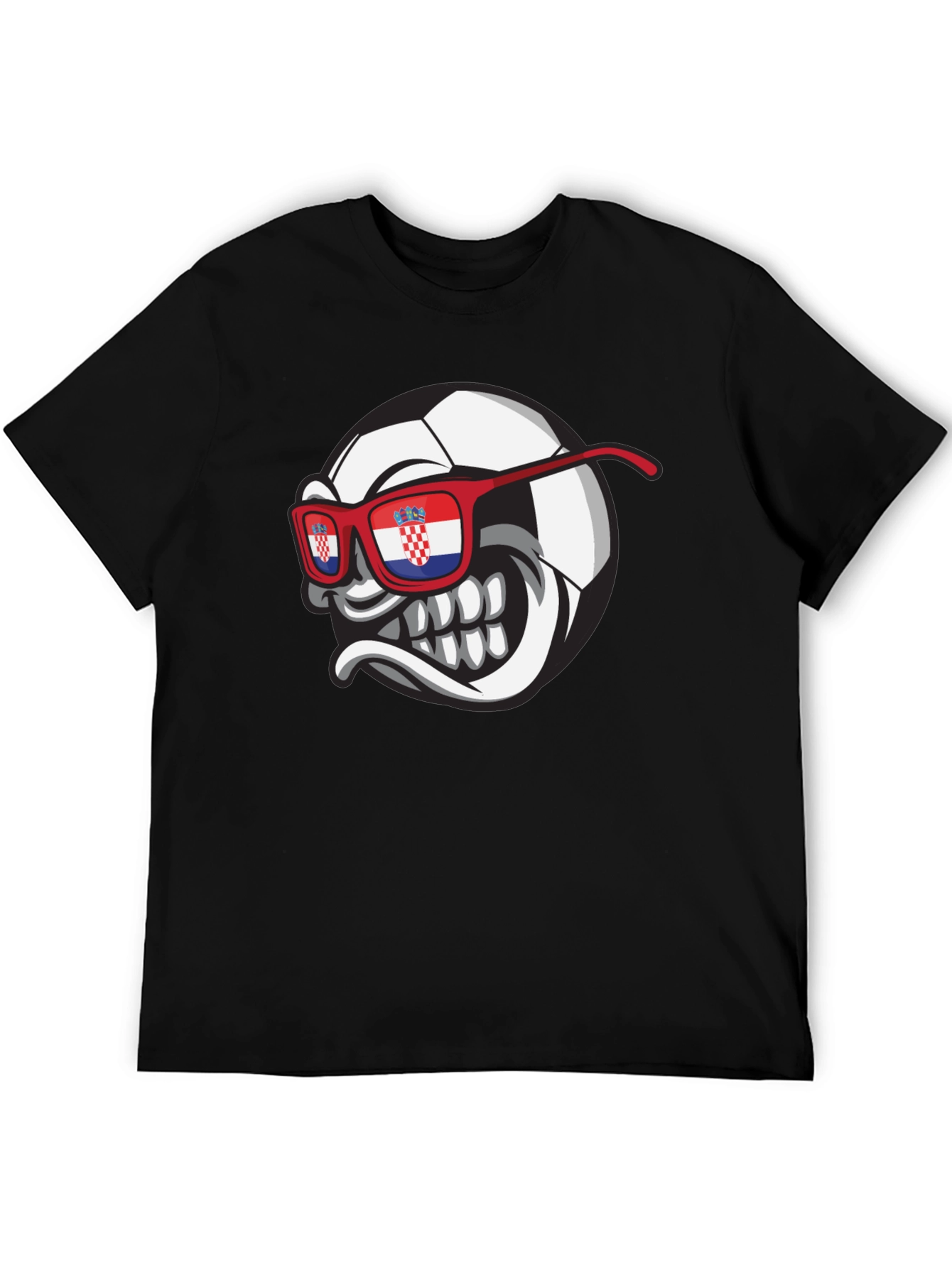 Croatian Soccer Fan T-Shirt - Mens Black Tee