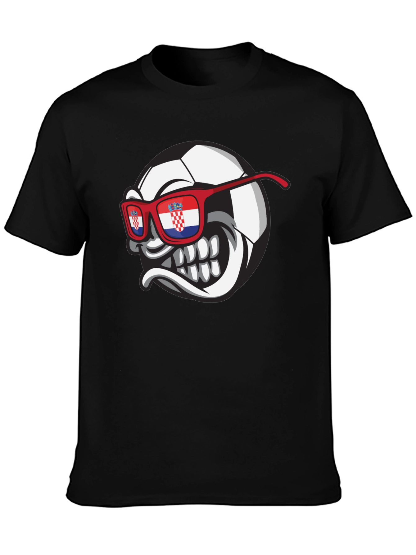 Croatian Soccer Fan T-Shirt - Mens Black Tee