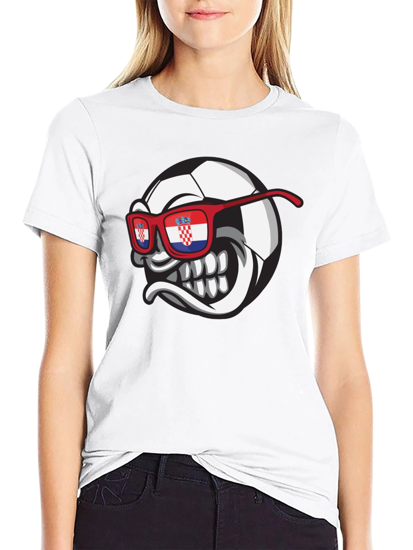 Croatian Soccer Fan T-Shirt - Mens Black Tee