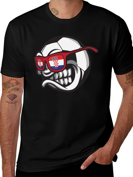 Croatian Soccer Fan T-Shirt - Mens Black Tee