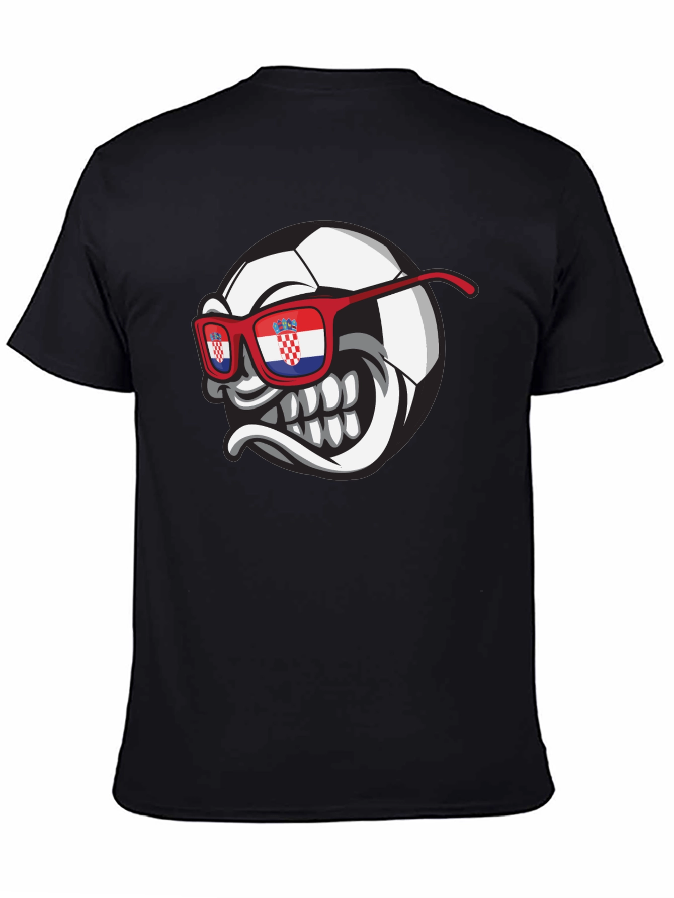 Croatian Soccer Fan T-Shirt - Mens Black Tee