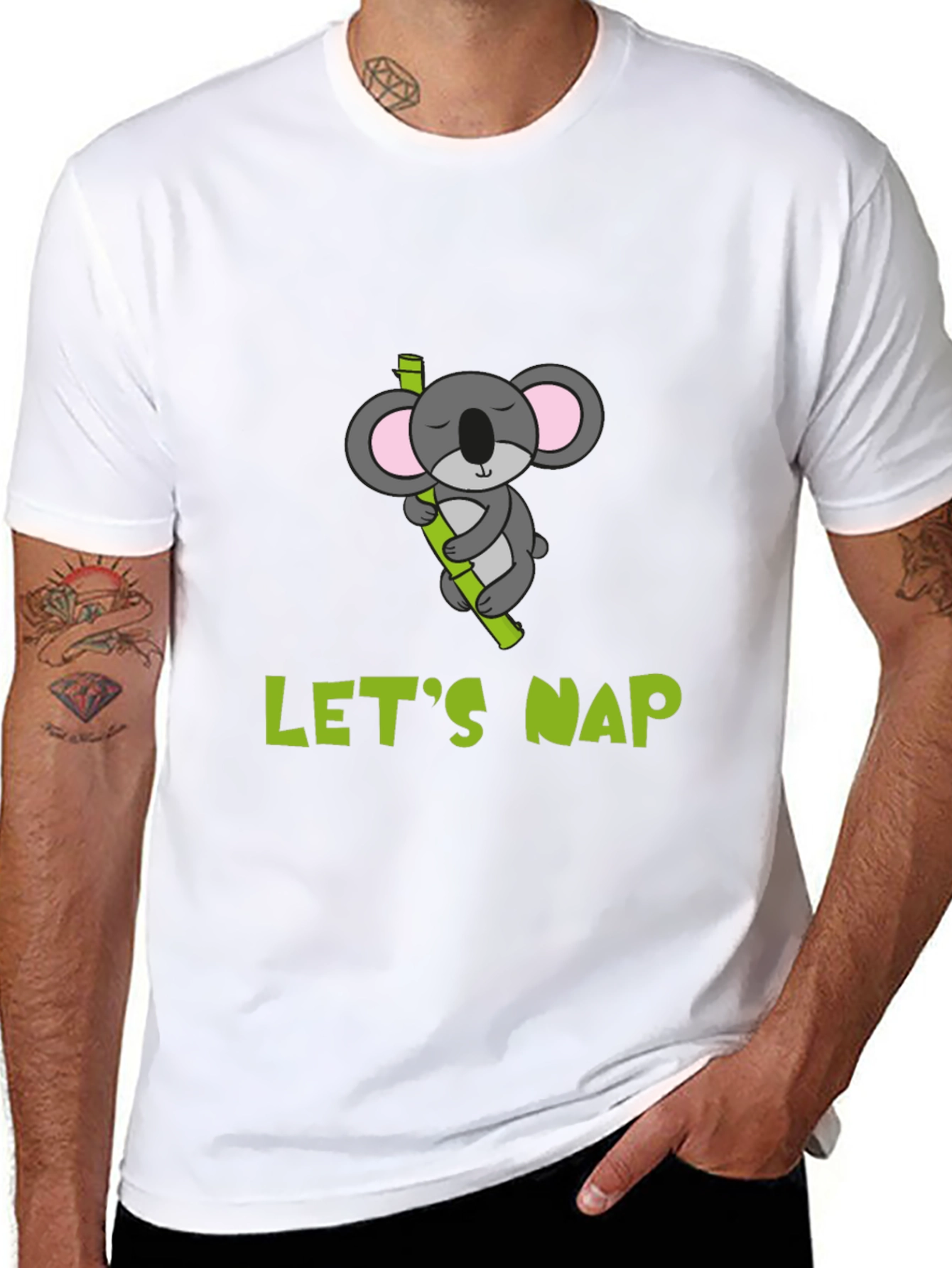 Lets Nap Koala T-Shirt - Comfy Cotton Tee