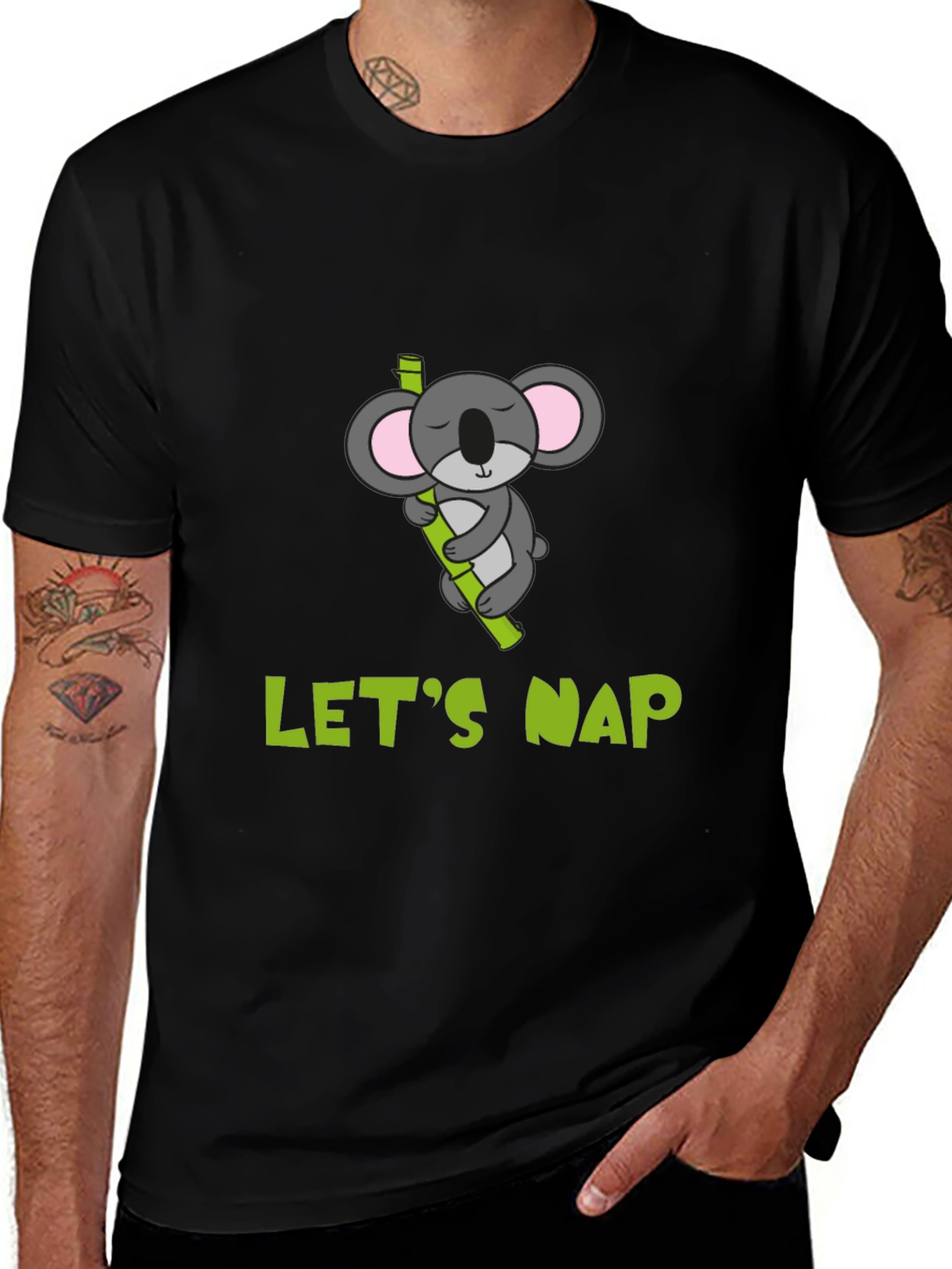 Lets Nap Koala T-Shirt - Comfy Cotton Tee