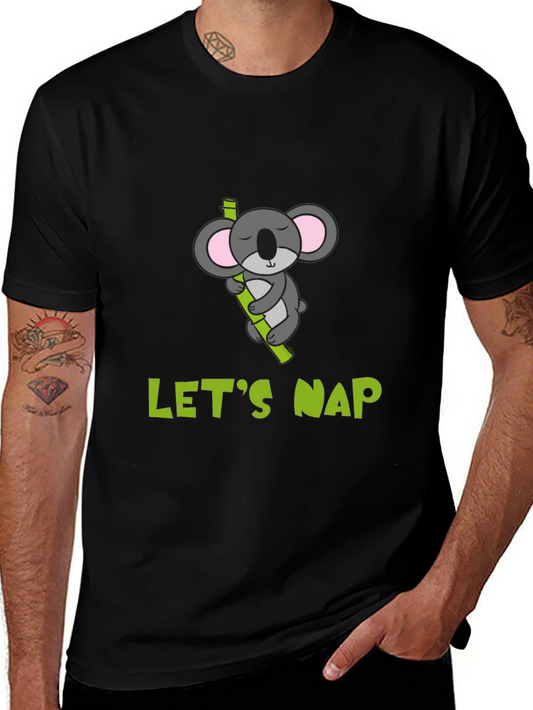 Lets Nap Koala T-Shirt - Comfy Cotton Tee