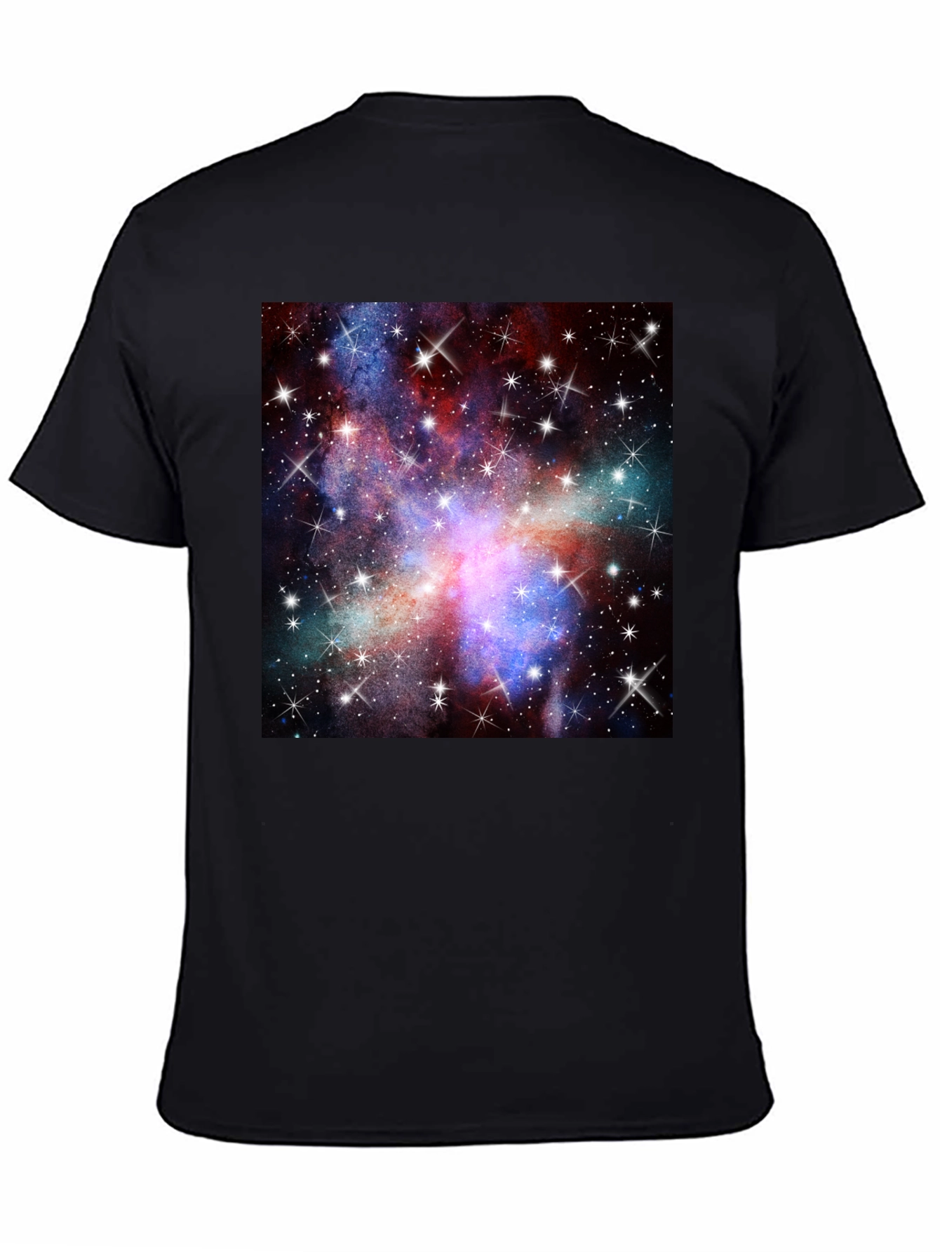 Galaxy Print Black T-Shirt