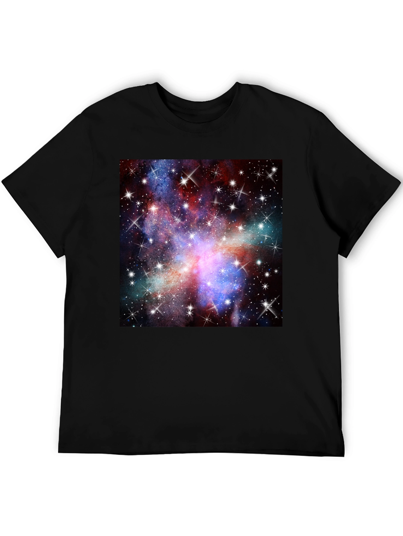Galaxy Print Black T-Shirt