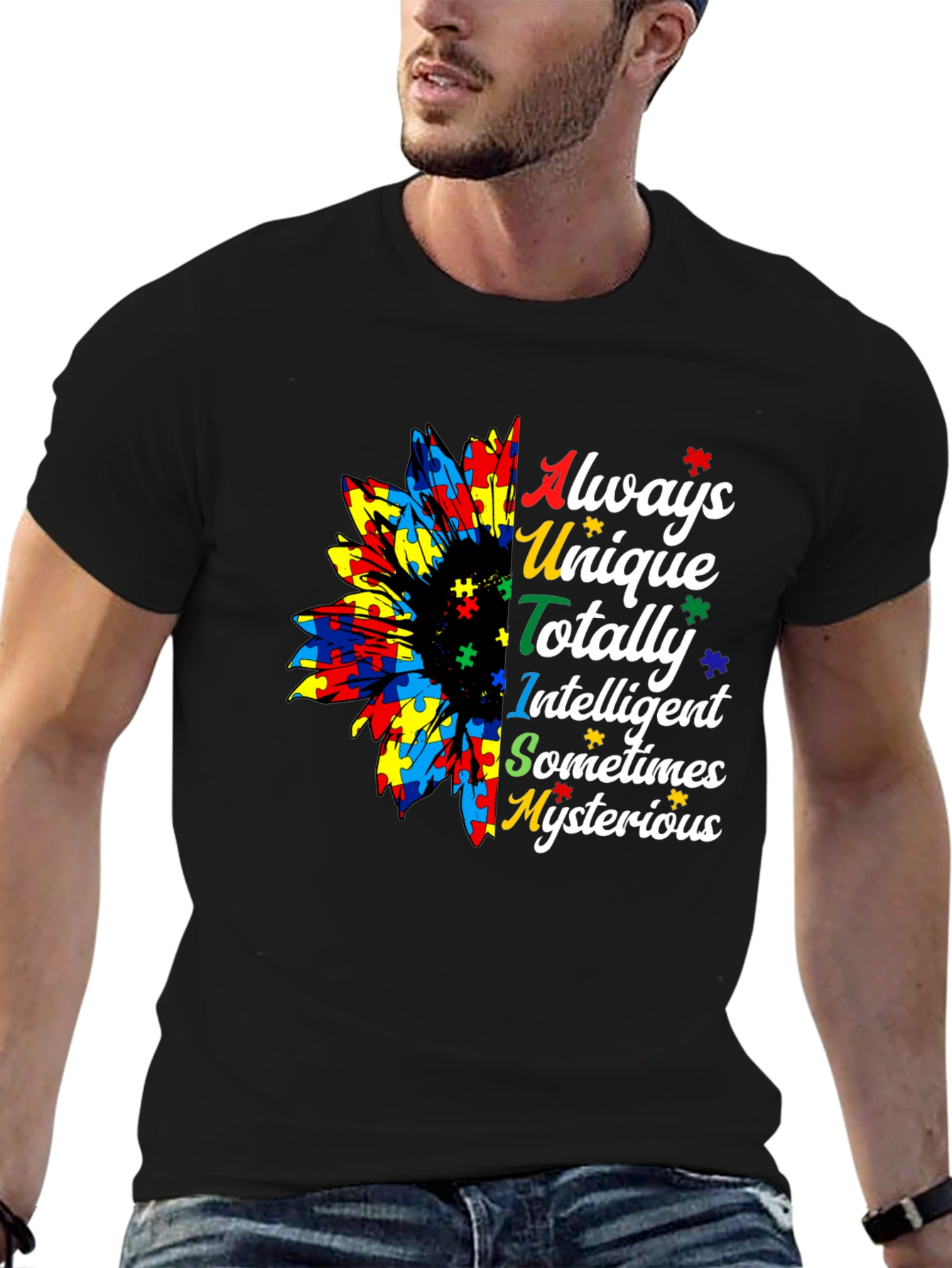Autism Awareness Sunflower Graphic Tee
