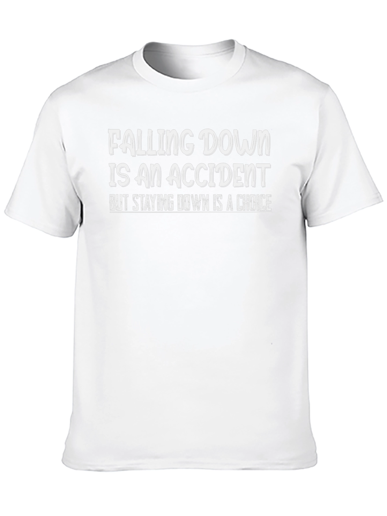 Inspirational Falling Down T-Shirt - Choose to Rise Again
