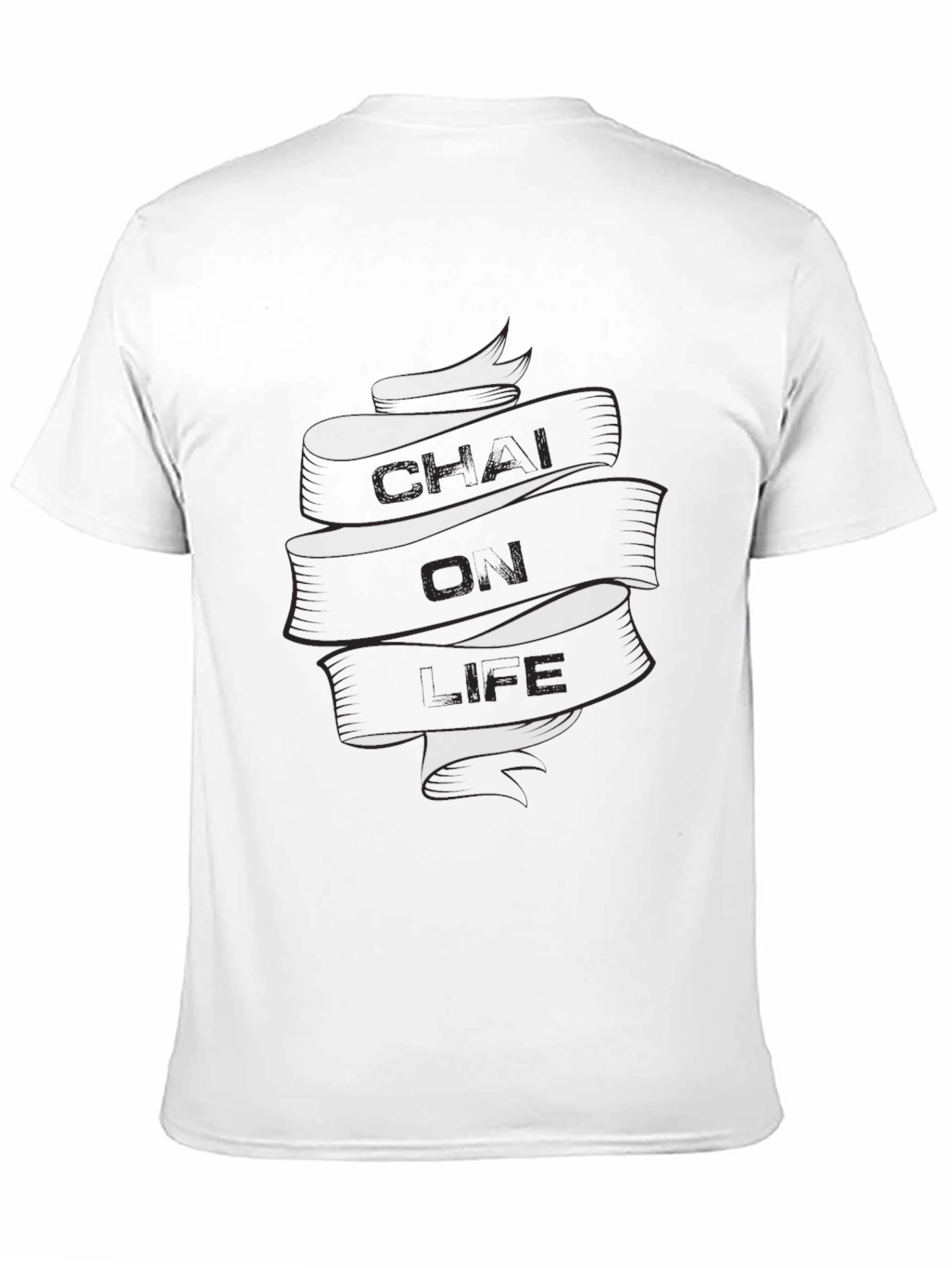 Chai Qi Life Mens Black Graphic T-Shirt