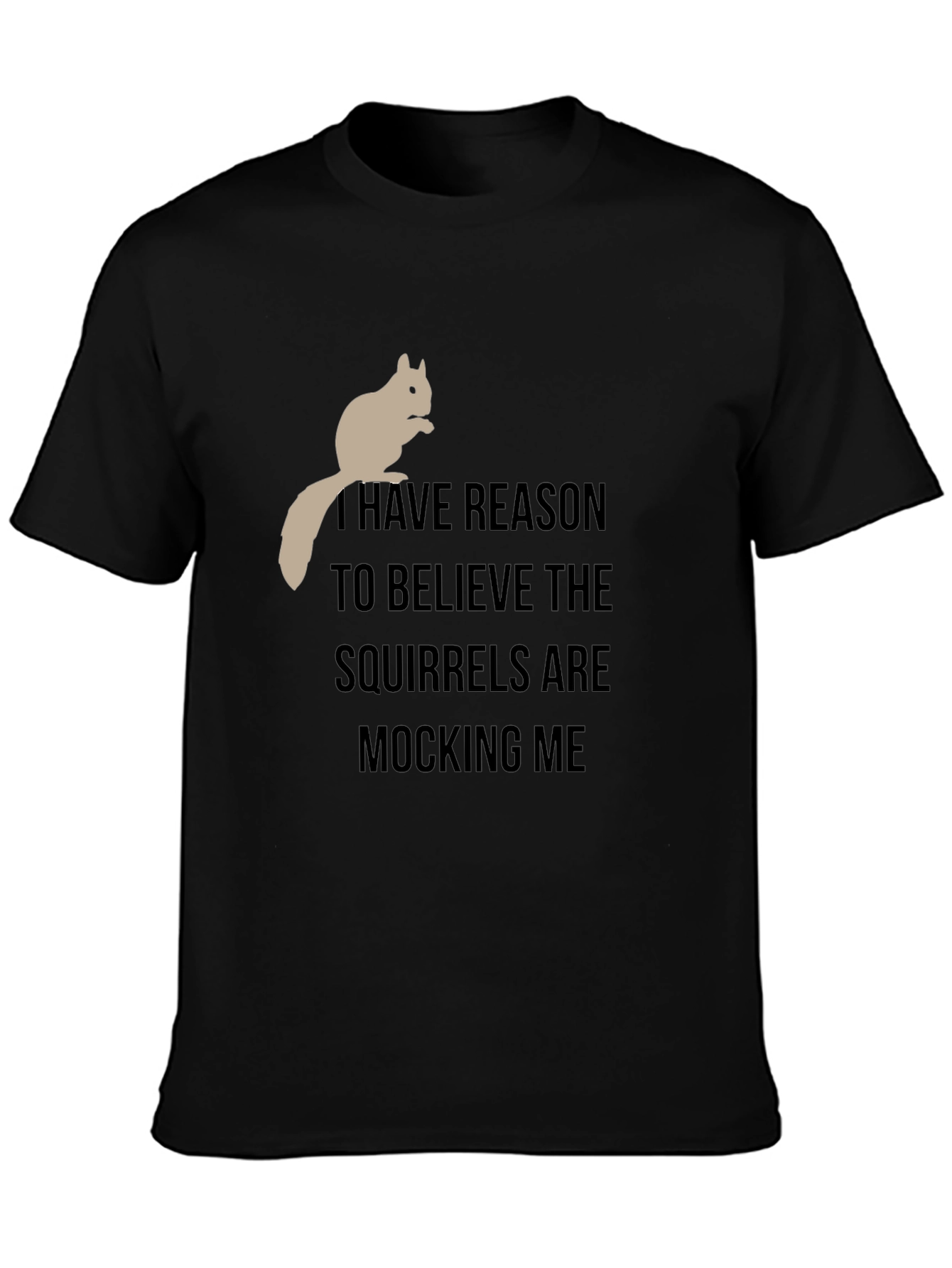 Squirrel Mocking Mens Graphic T-Shirt