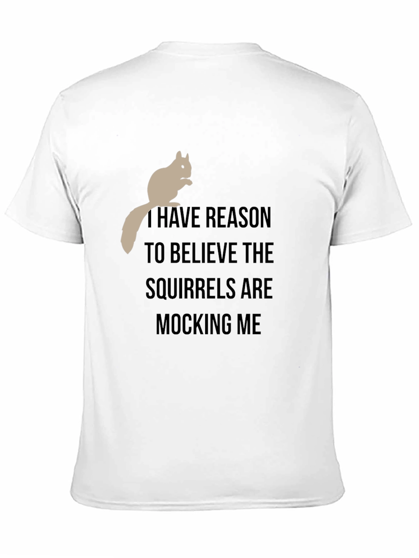 Squirrel Mocking Mens Graphic T-Shirt