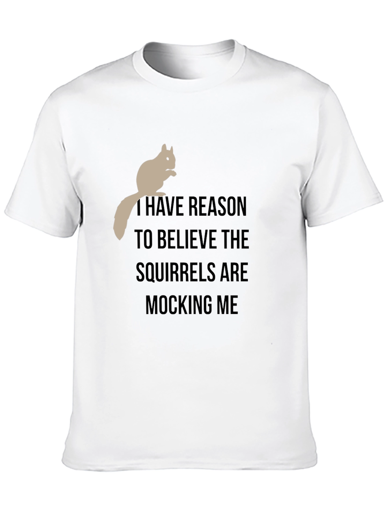 Squirrel Mocking Mens Graphic T-Shirt