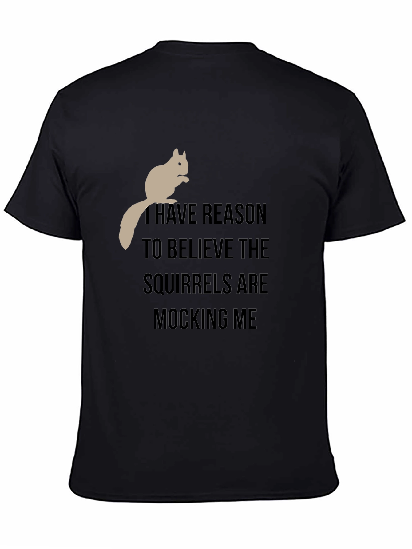 Squirrel Mocking Mens Graphic T-Shirt