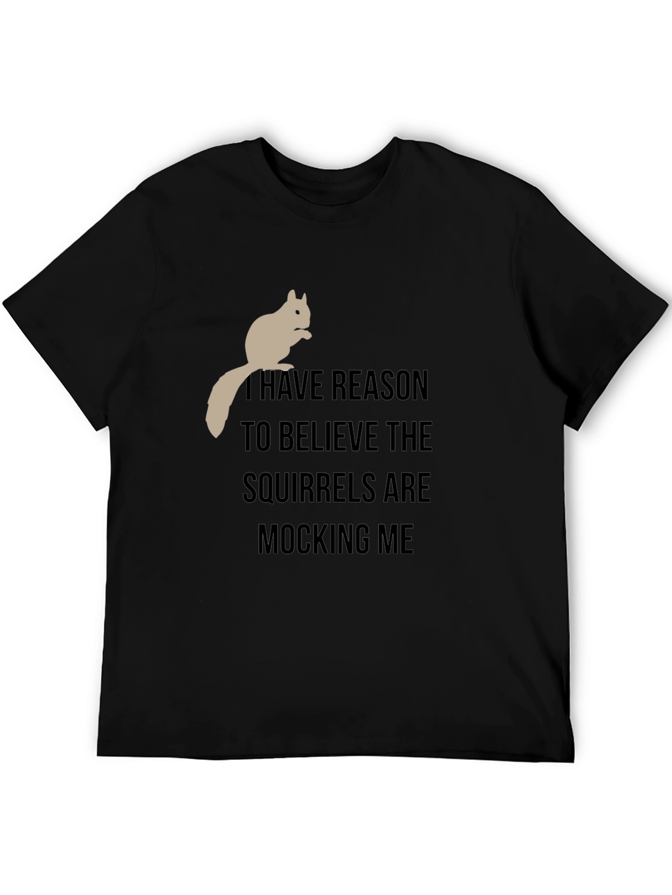Squirrel Mocking Mens Graphic T-Shirt