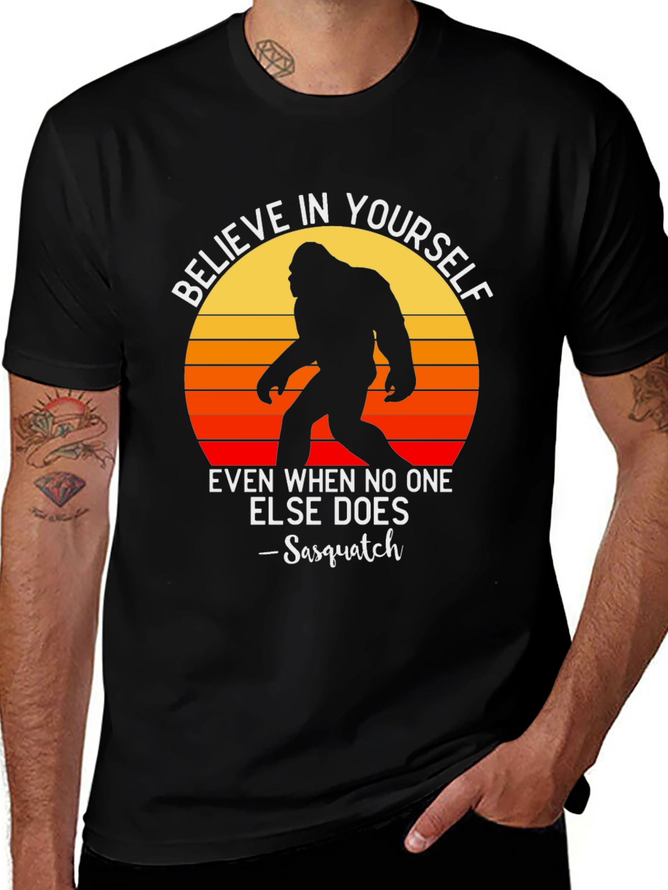 Believe in Yourself Sasquatch Graphic Tee