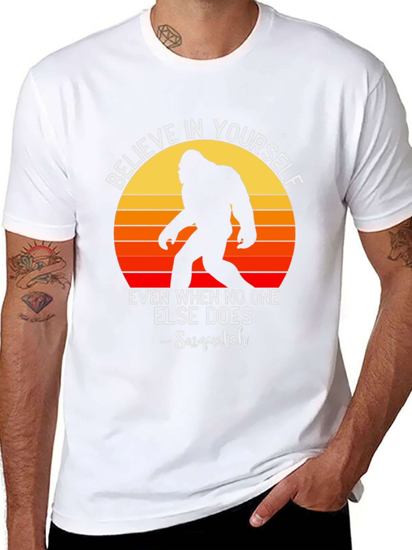 Believe in Yourself Sasquatch Graphic Tee