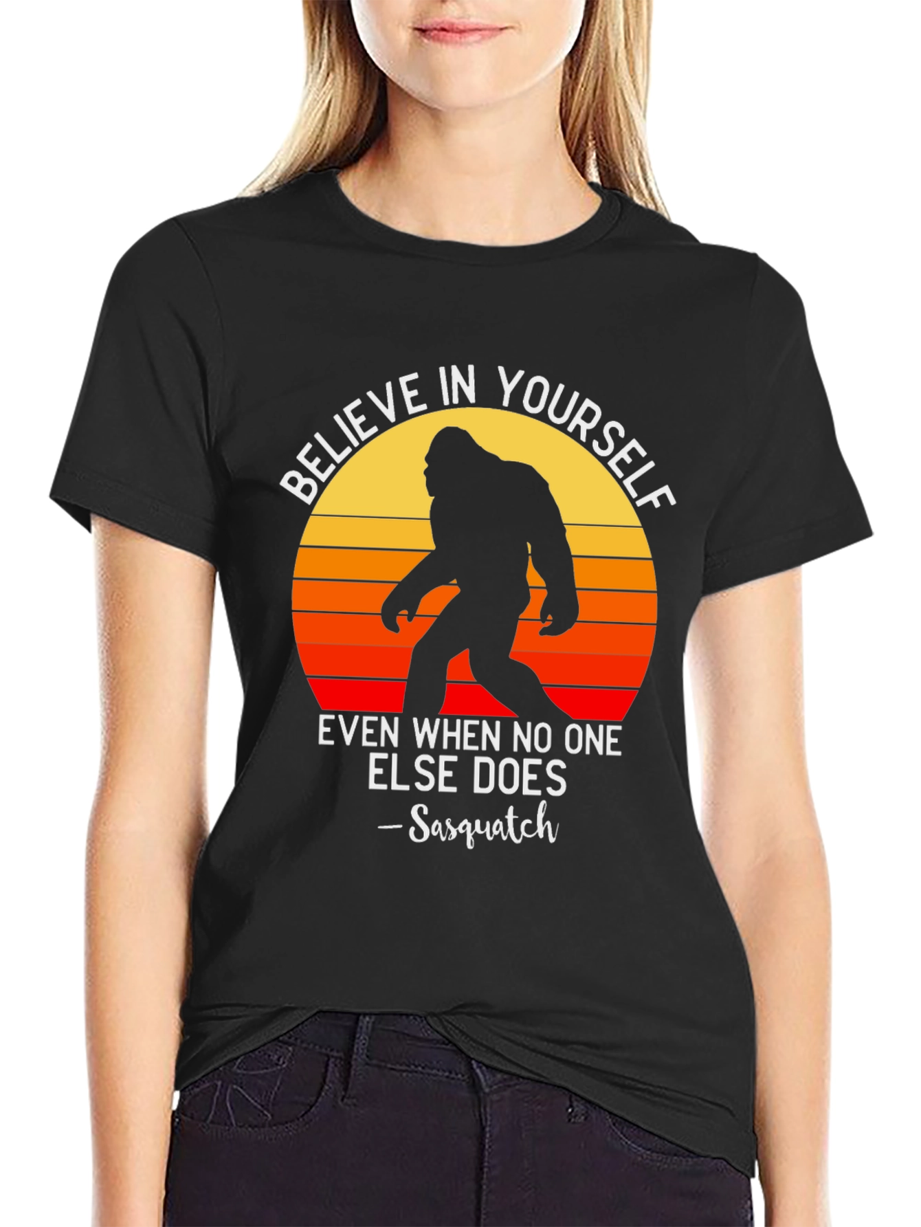Believe in Yourself Sasquatch Graphic Tee