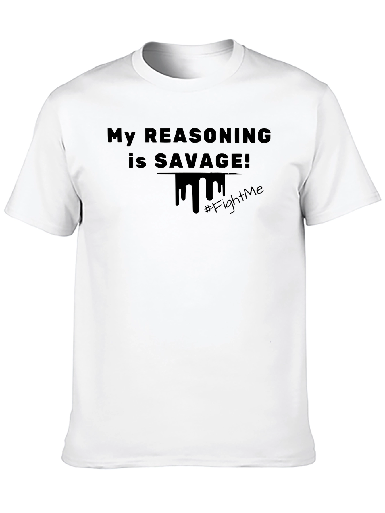 Savage Reasoning Graphic Tee - Black Cotton Blend