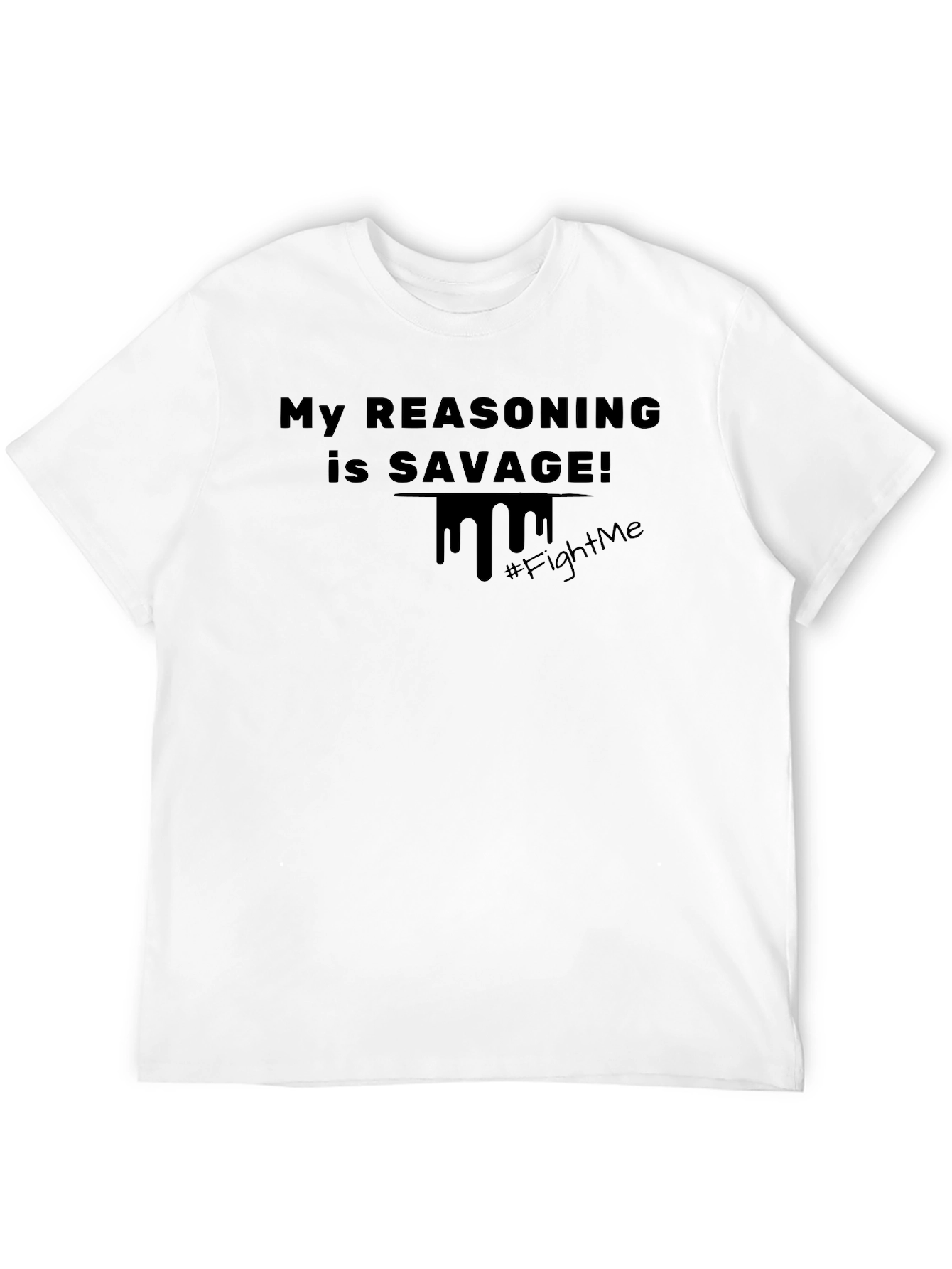 Savage Reasoning Graphic Tee - Black Cotton Blend