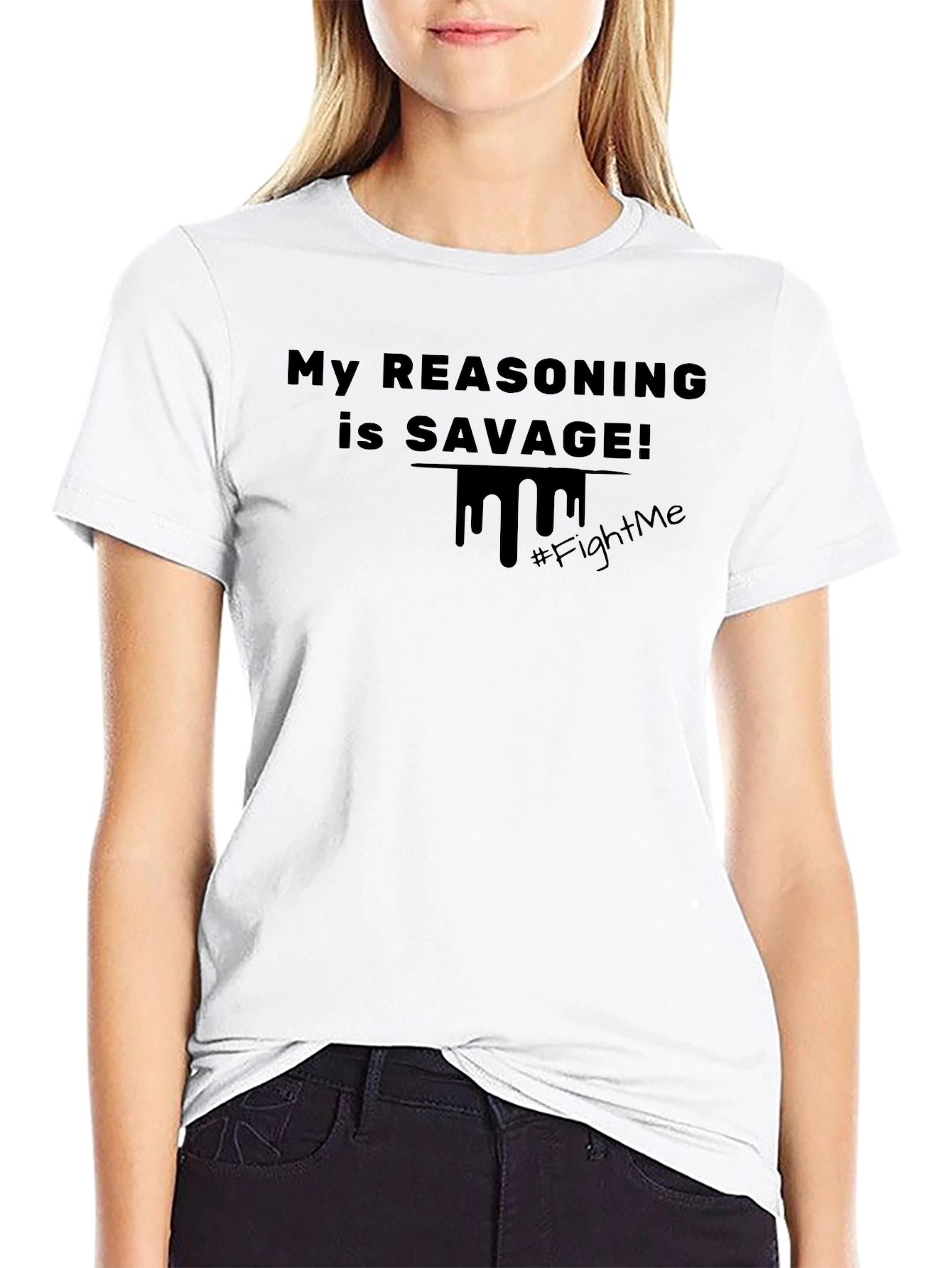 Savage Reasoning Graphic Tee - Black Cotton Blend