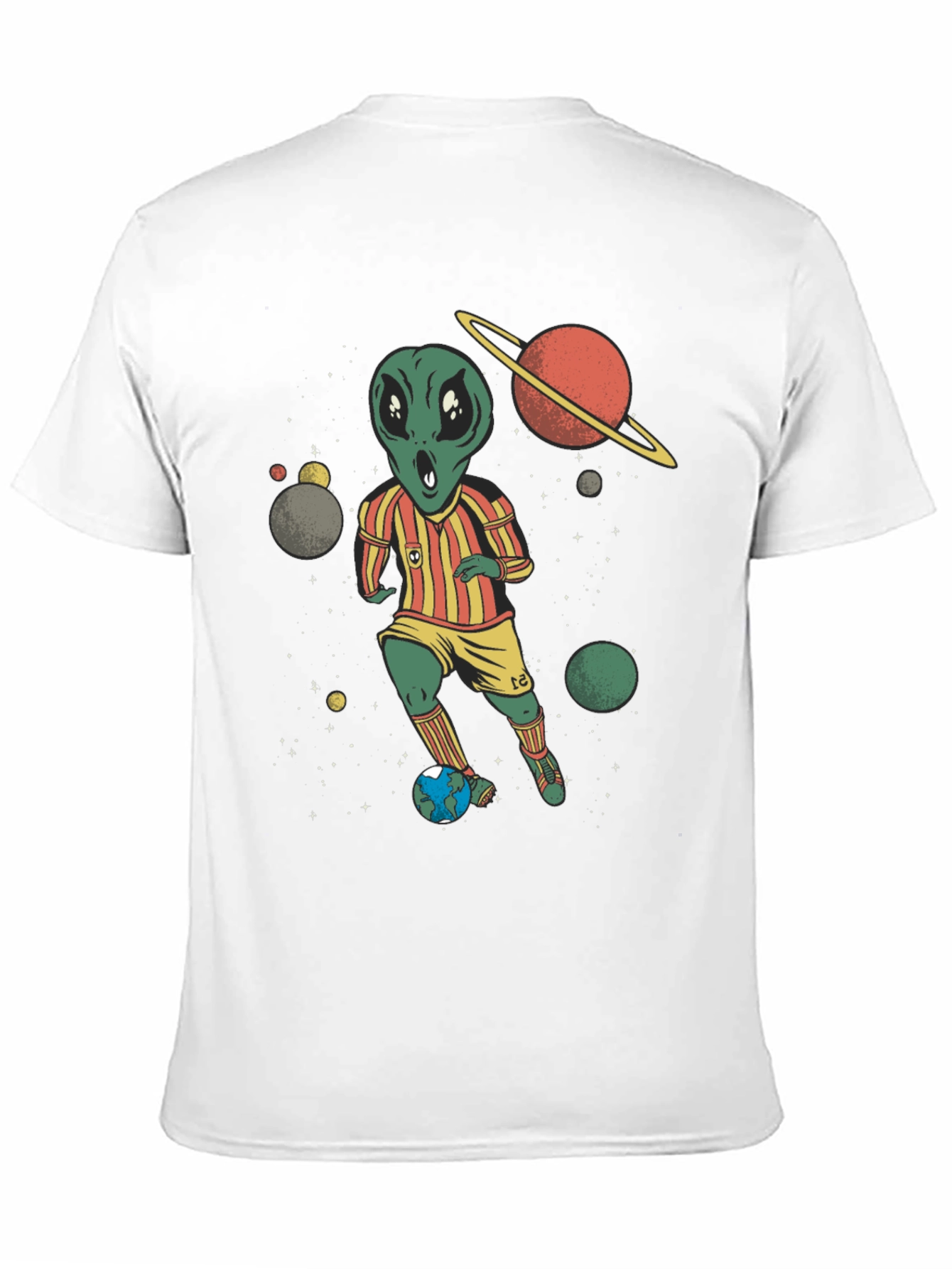 Alien Soccer Player Graphic Tee