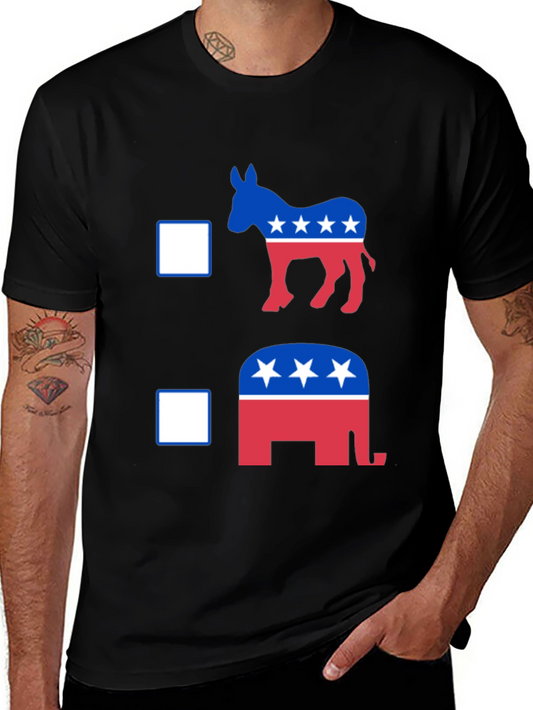 Political Donkey vs Elephant Graphic T-Shirt