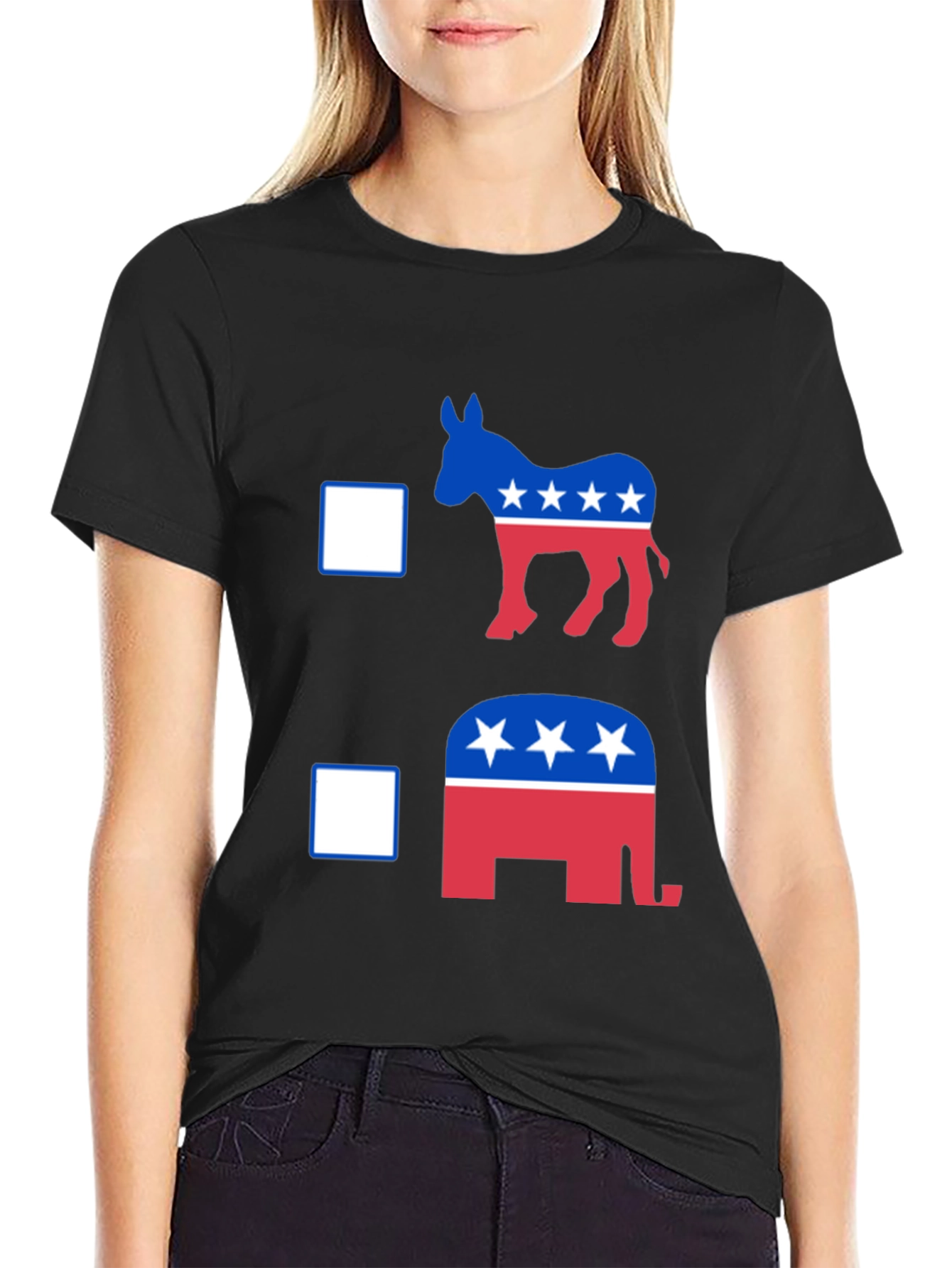 Political Donkey vs Elephant Graphic T-Shirt