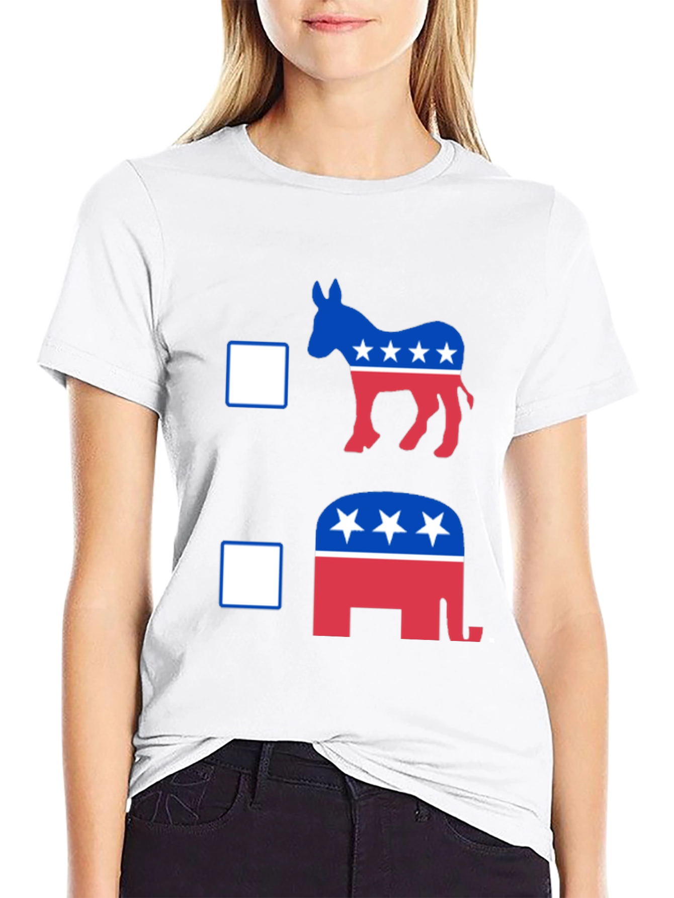 Political Donkey vs Elephant Graphic T-Shirt