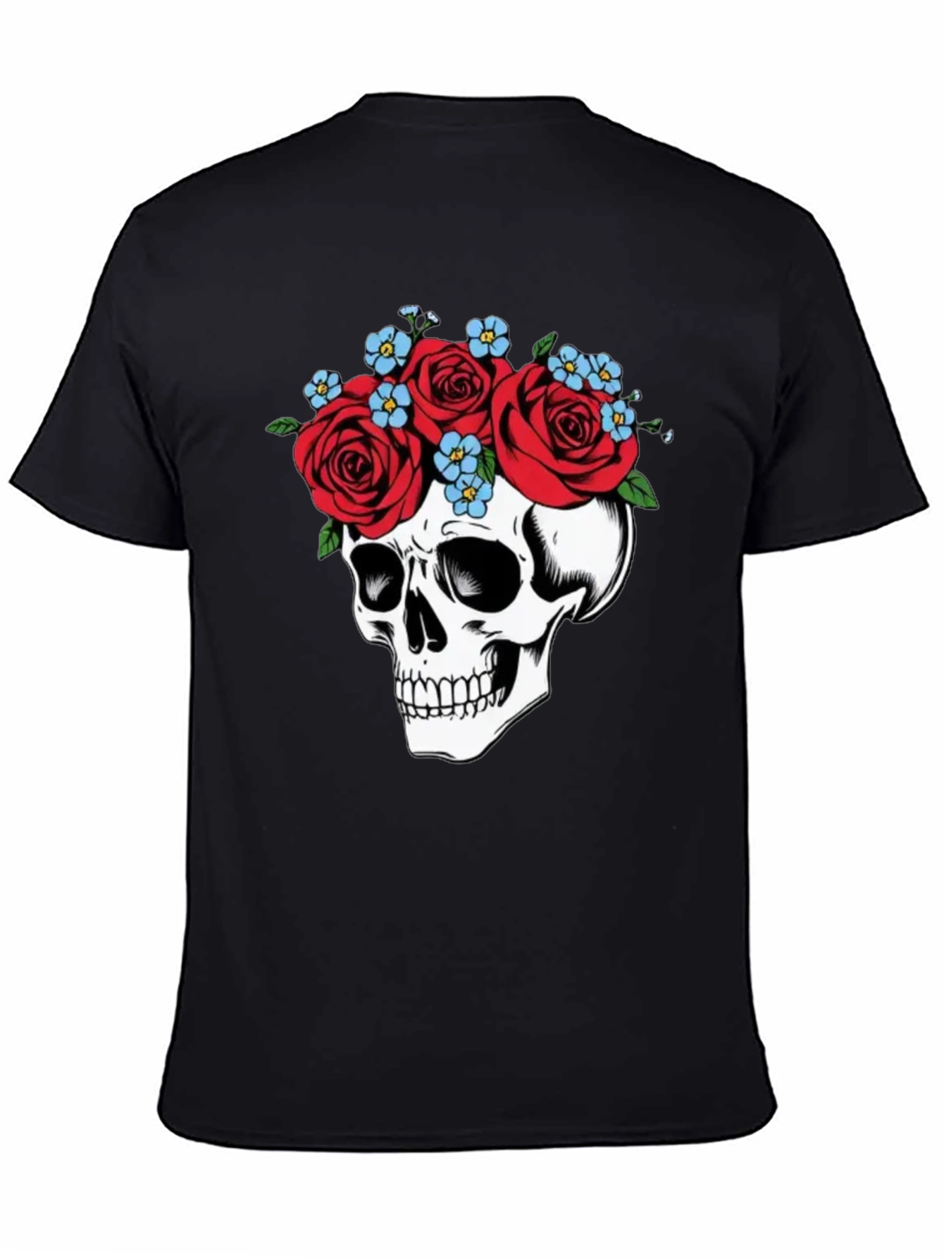 Skull with Roses Graphic T-Shirt