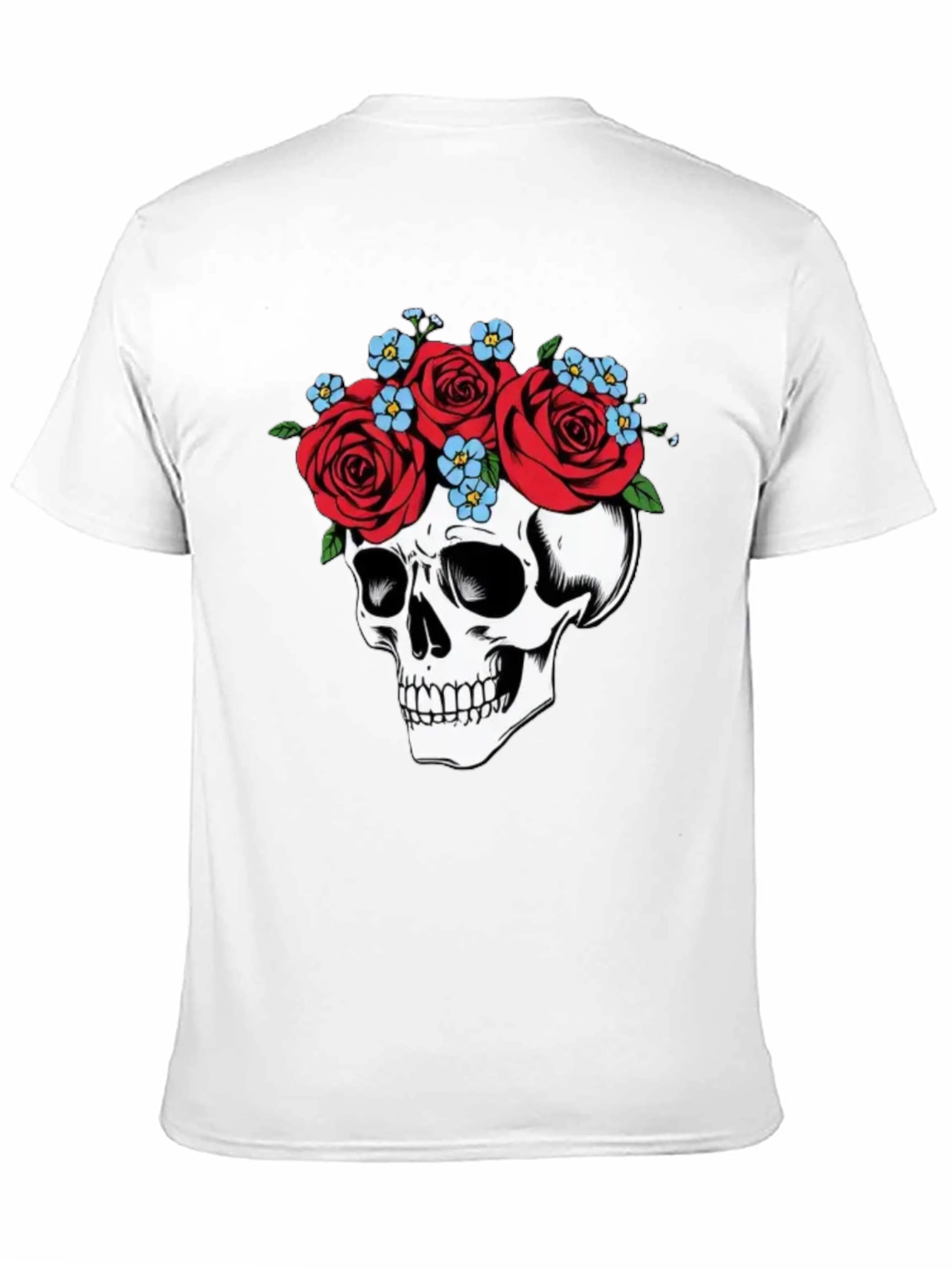 Skull with Roses Graphic T-Shirt