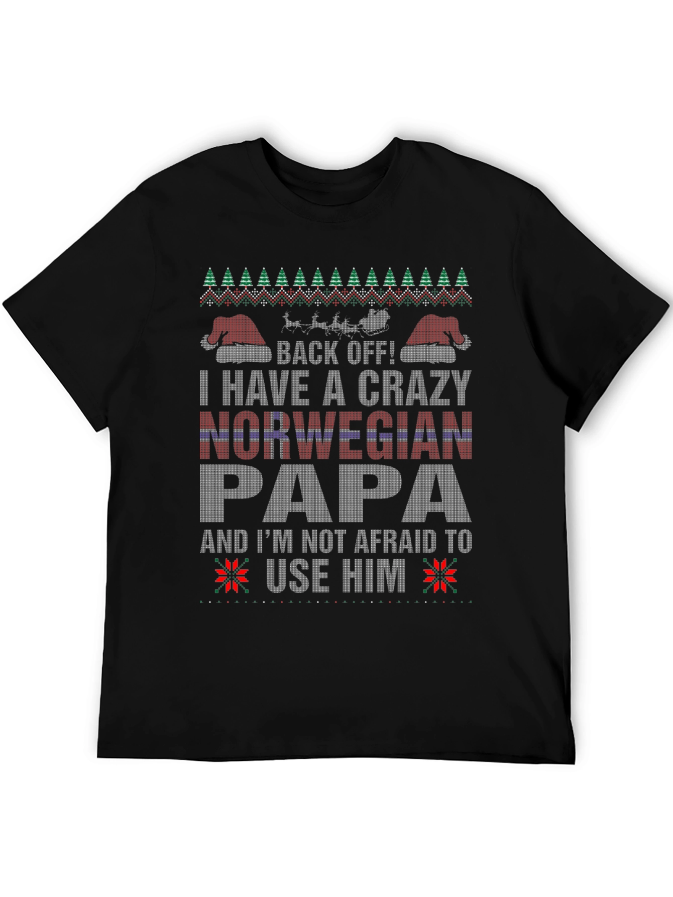 Crazy Norwegian Papa Holiday T-Shirt