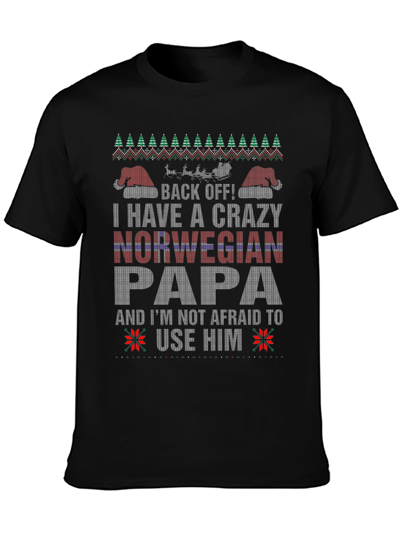 Crazy Norwegian Papa Holiday T-Shirt