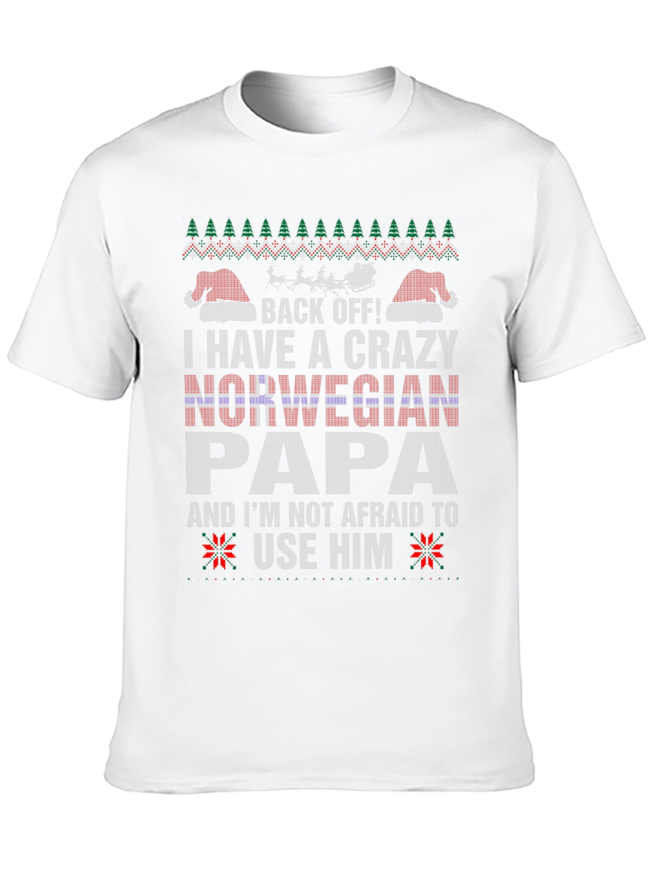 Crazy Norwegian Papa Holiday T-Shirt