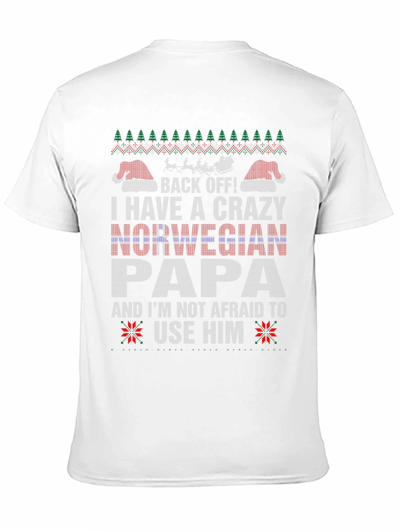 Crazy Norwegian Papa Holiday T-Shirt