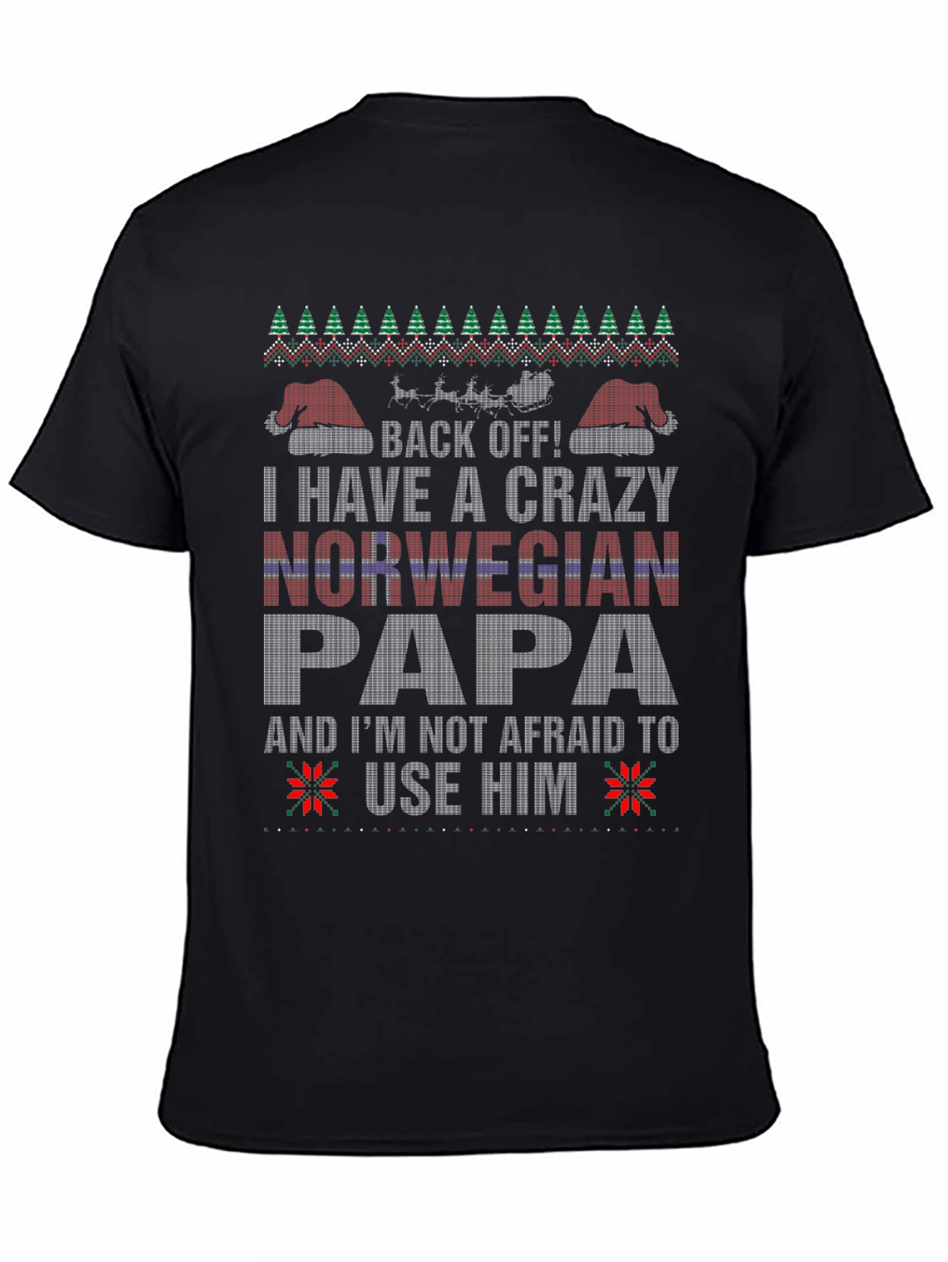 Crazy Norwegian Papa Holiday T-Shirt