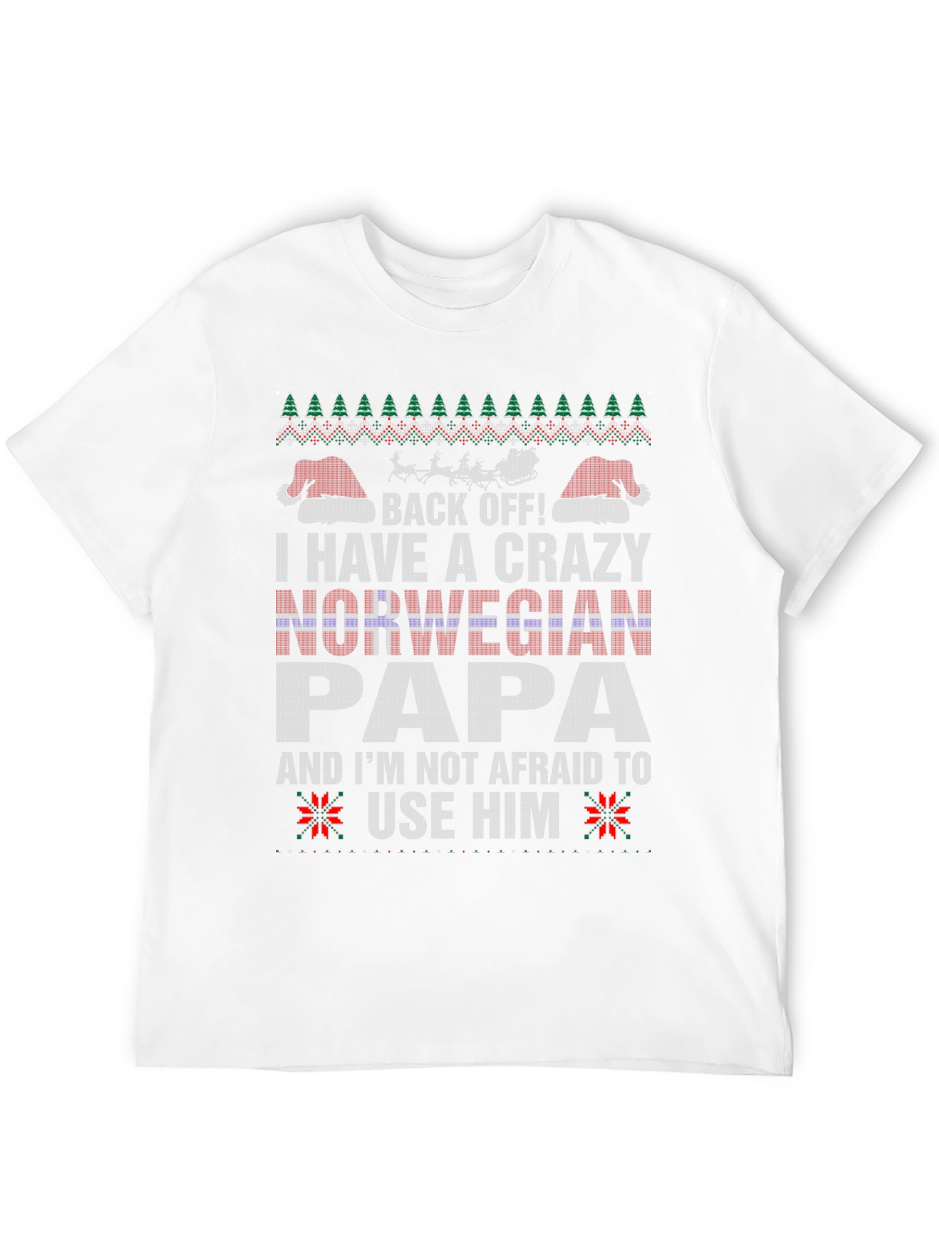 Crazy Norwegian Papa Holiday T-Shirt