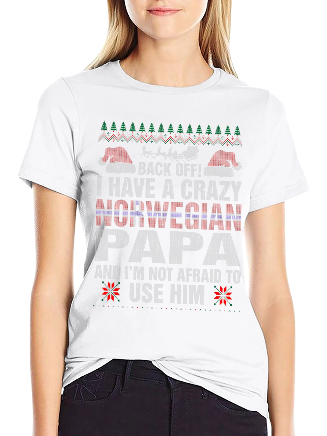 Crazy Norwegian Papa Holiday T-Shirt