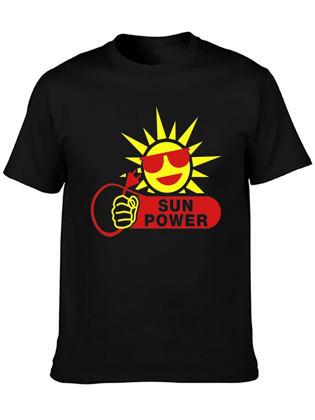 Sun Power Graphic T-Shirt - Eco-Friendly Energy