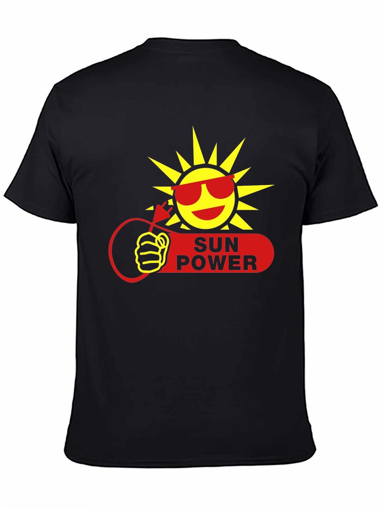 Sun Power Graphic T-Shirt - Eco-Friendly Energy
