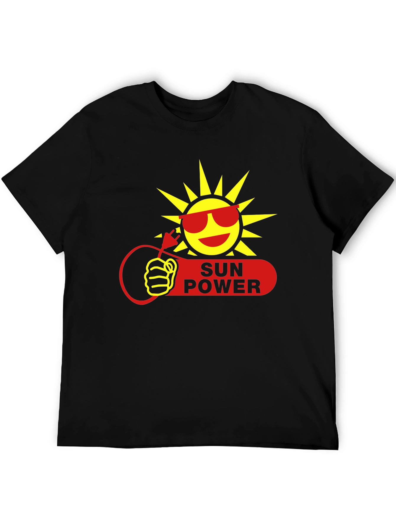 Sun Power Graphic T-Shirt - Eco-Friendly Energy