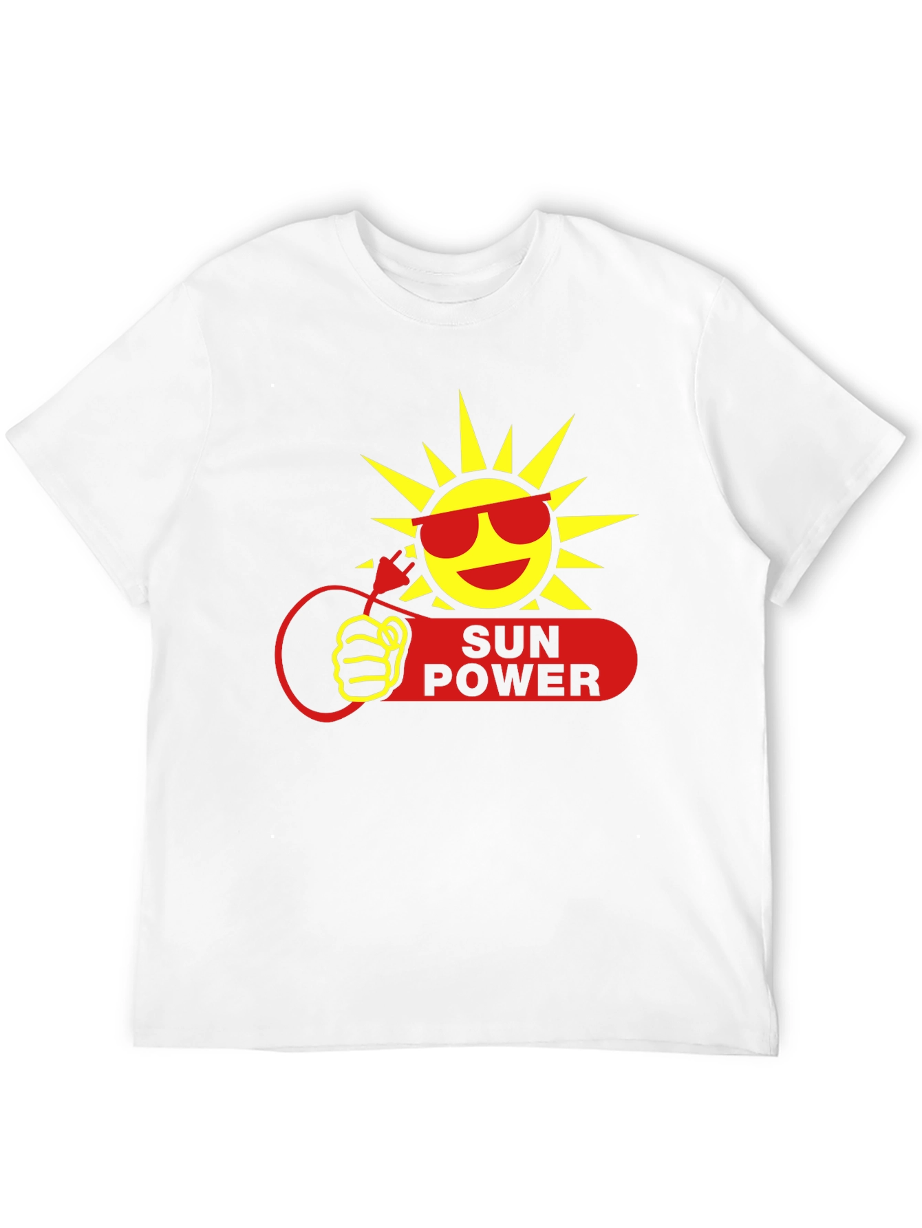 Sun Power Graphic T-Shirt - Eco-Friendly Energy