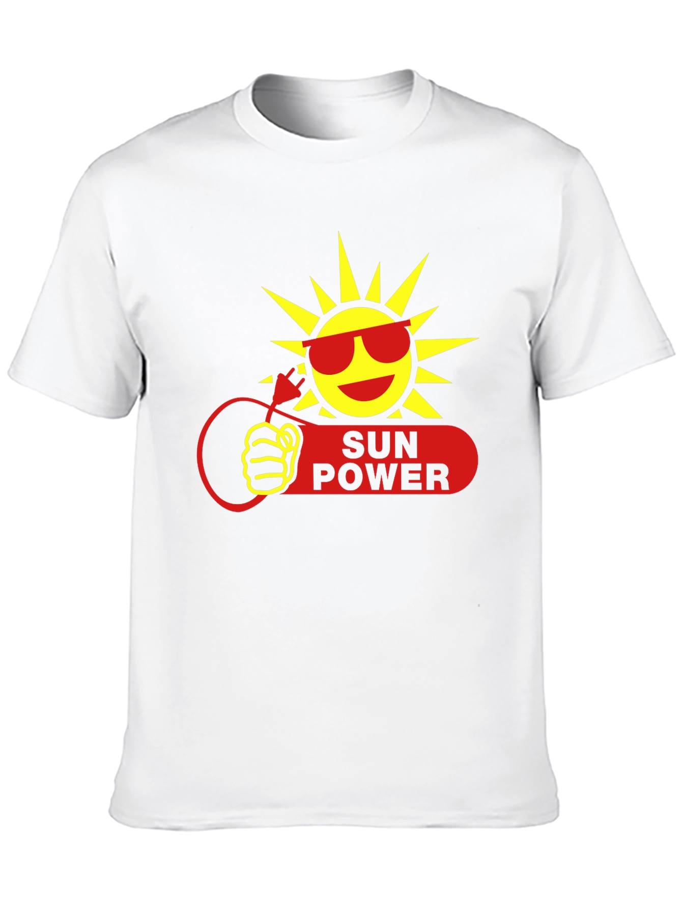 Sun Power Graphic T-Shirt - Eco-Friendly Energy
