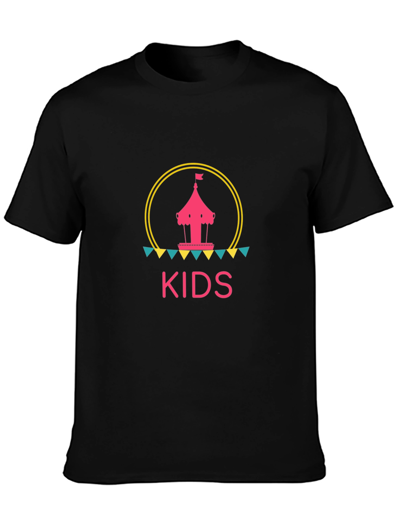 Kids Carousel Graphic Tee - Black