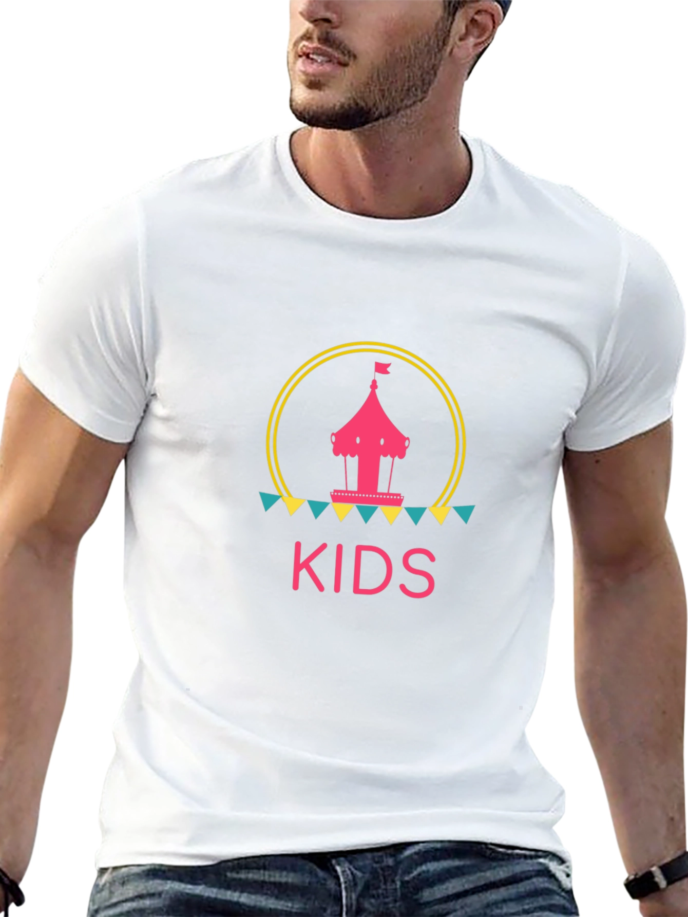 Kids Carousel Graphic Tee - Black