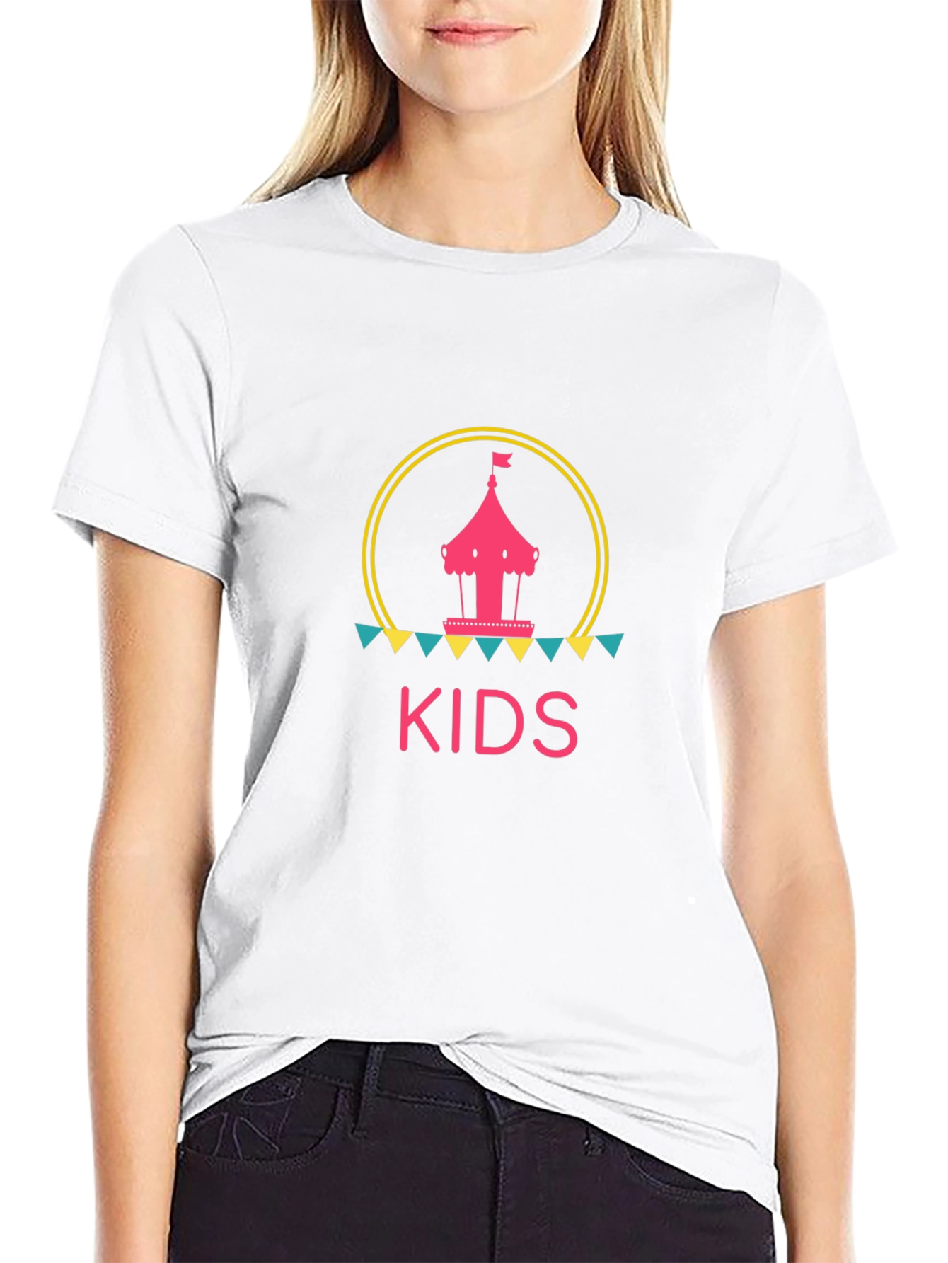 Kids Carousel Graphic Tee - Black
