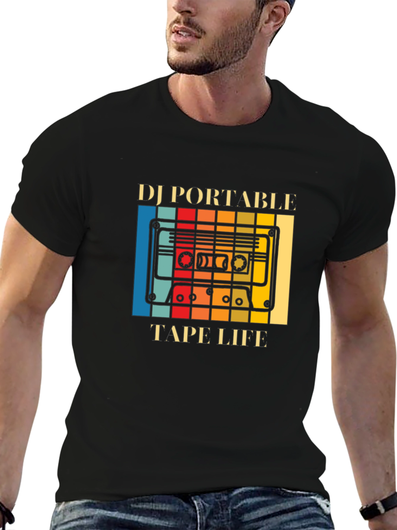 DJ Portable Tape Life Graphic T-Shirt