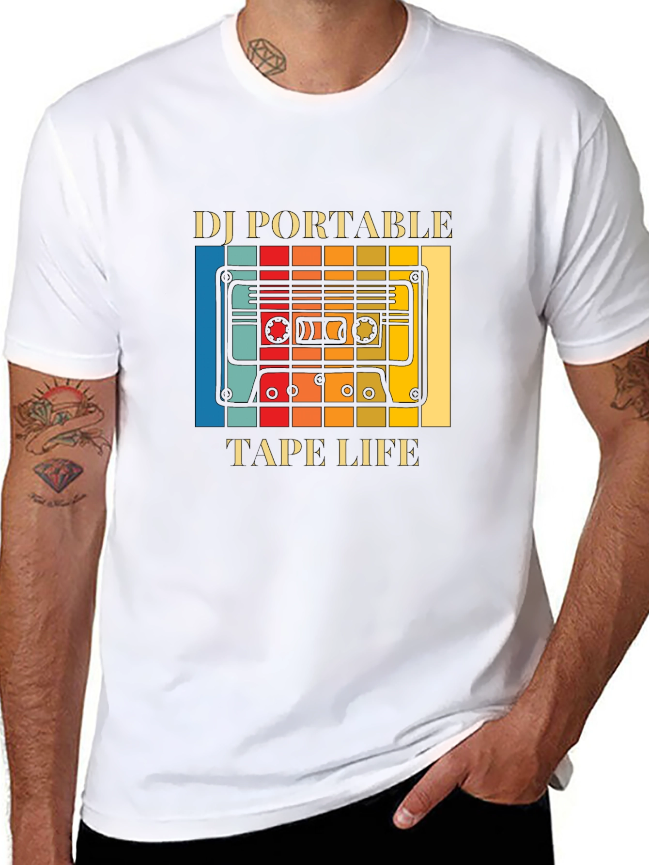 DJ Portable Tape Life Graphic T-Shirt