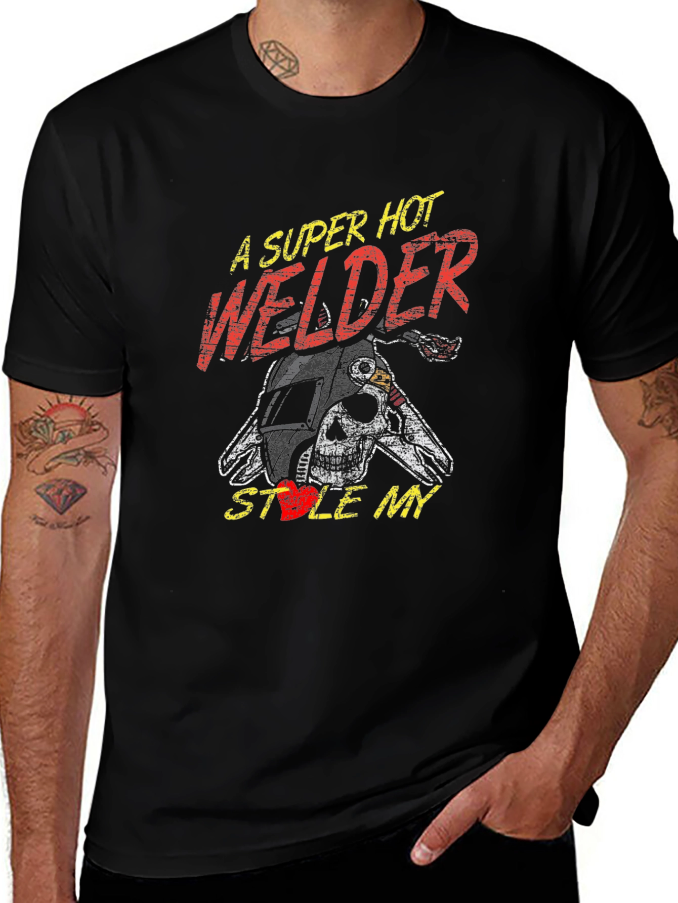 Super Hot Welder Graphic Tee - Steal My Heart